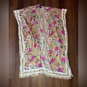 Steve Madden Multicolor Floral Cover-Up Kimono Tropical